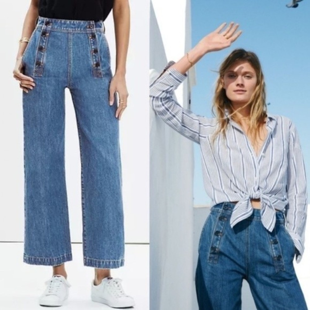 Madewell - Rivet & Thread High-Rise Wide Leg Denim Jeans - Blue